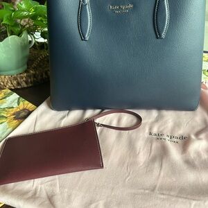 Kate Spade Blue and Red Tote Set